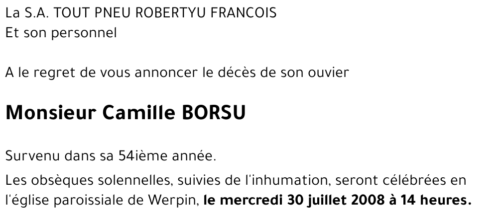 Camille BORSU