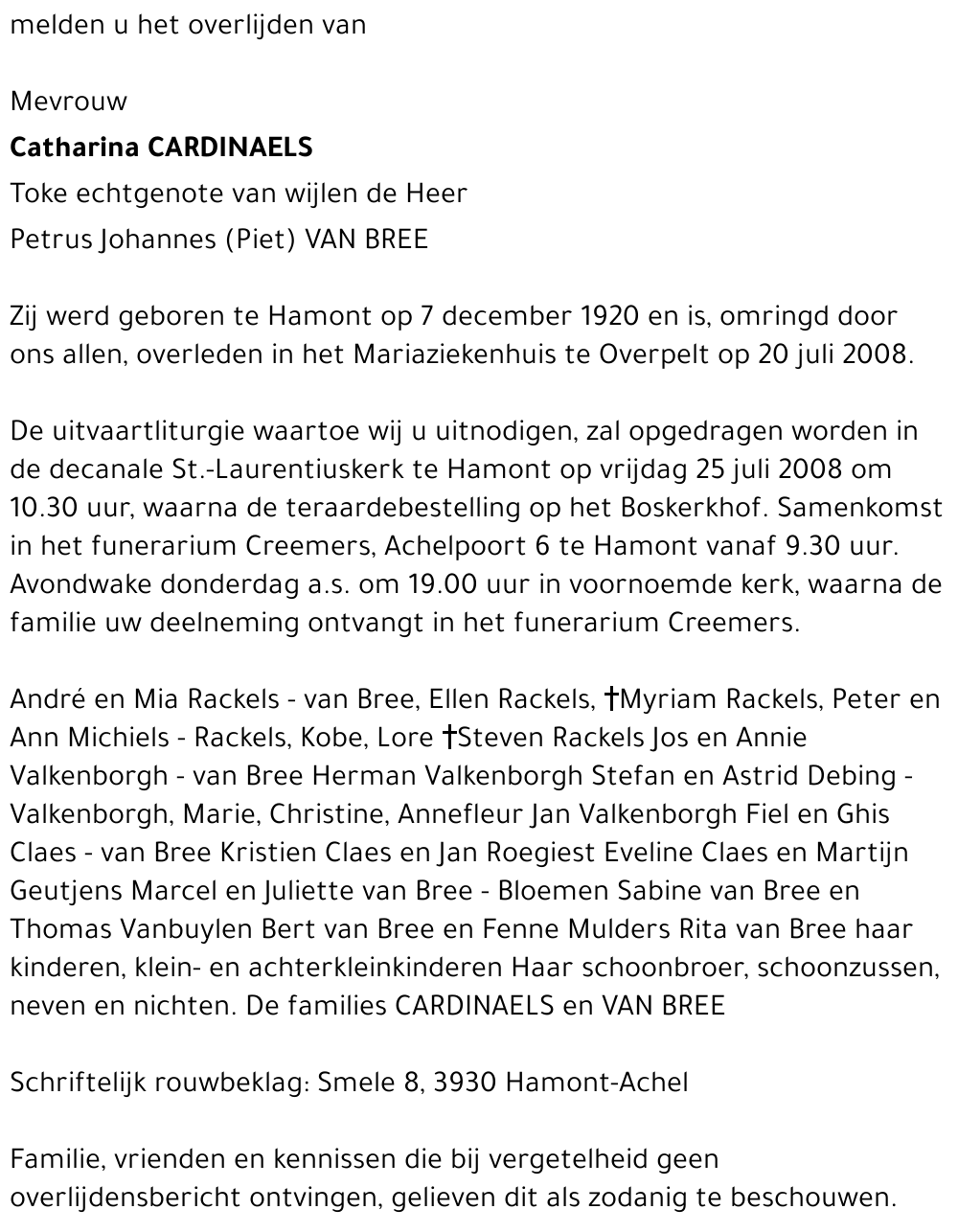 Catharina Cardinaels