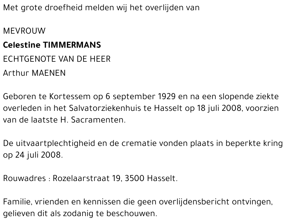 Celestine Timmermans