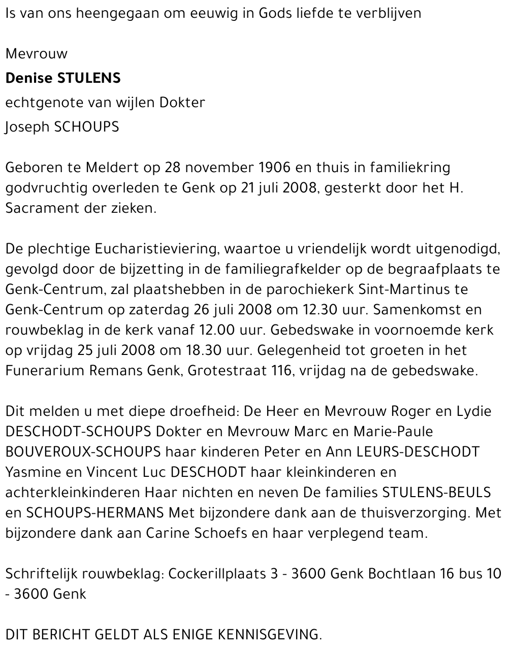 Denise STULENS