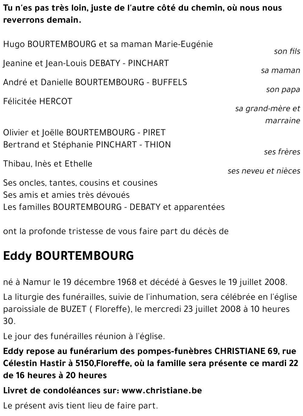 Eddy BOURTEMBOURG