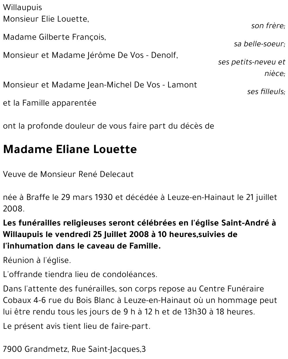 Eliane Louette