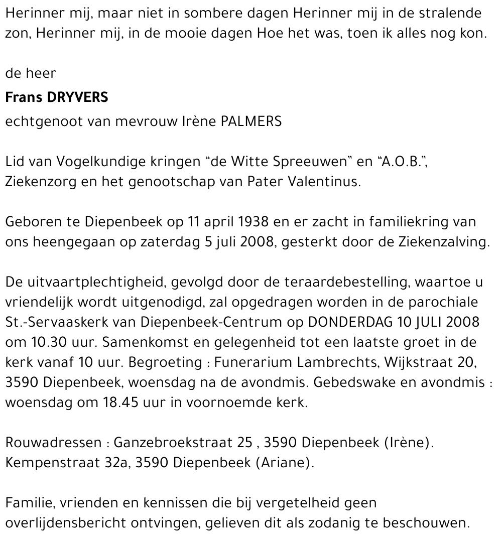 Frans DRYVERS