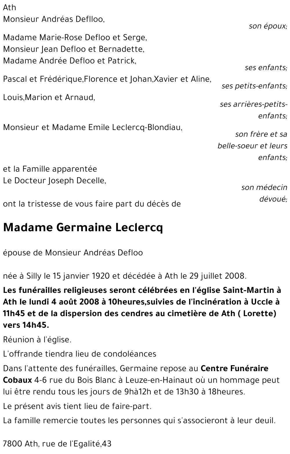 Germaine Leclercq