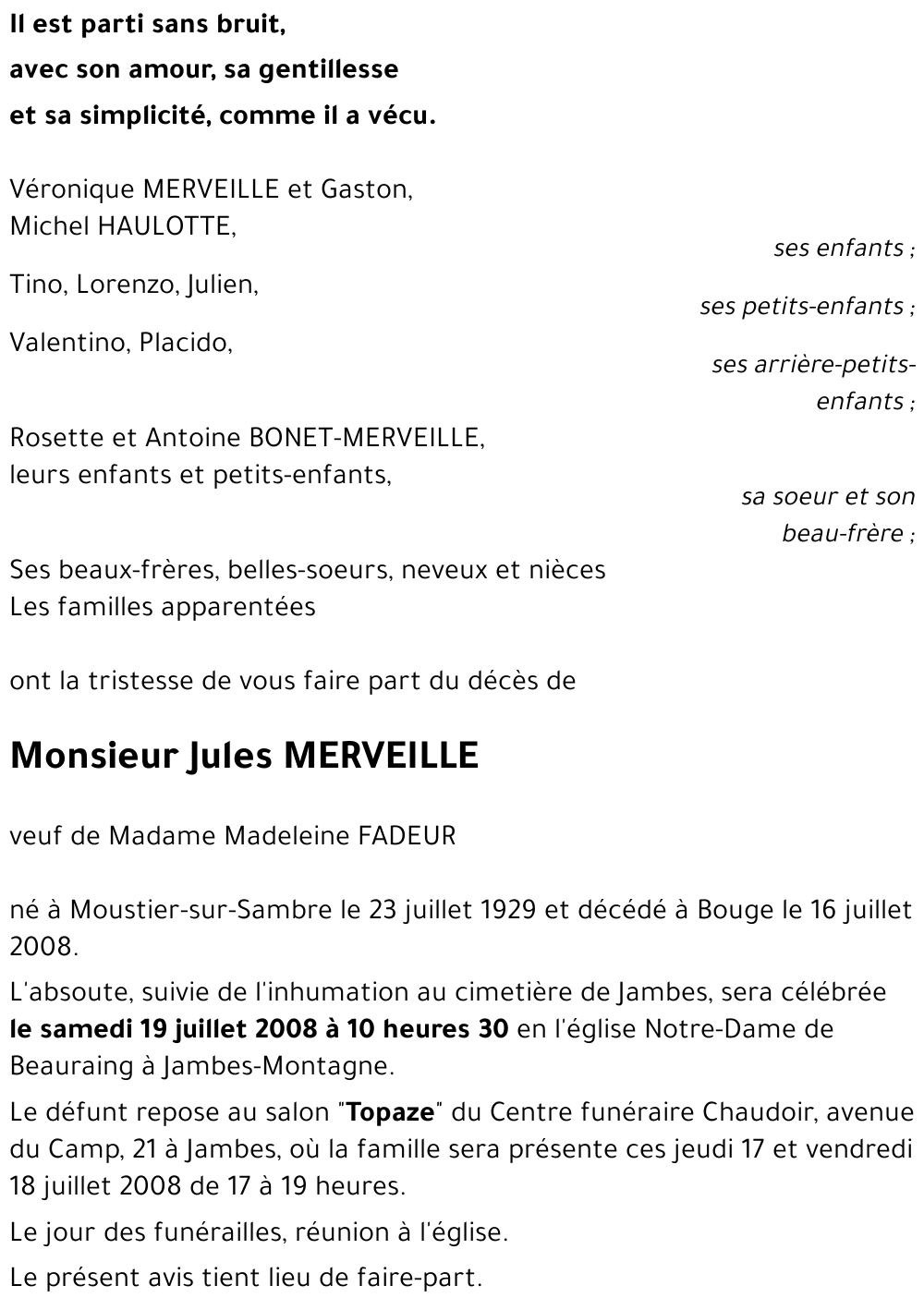 Jules MERVEILLE