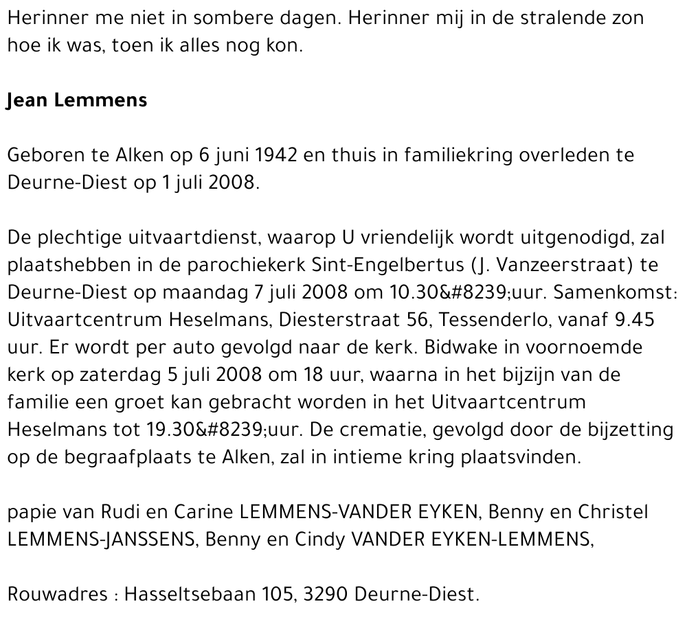 Lemmens Jean