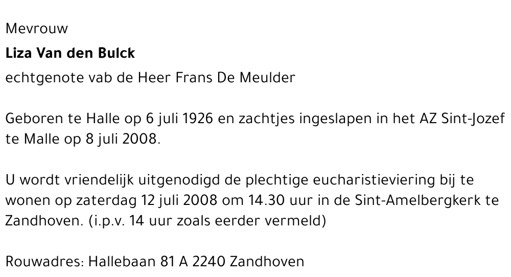 Liza Van den Bulck