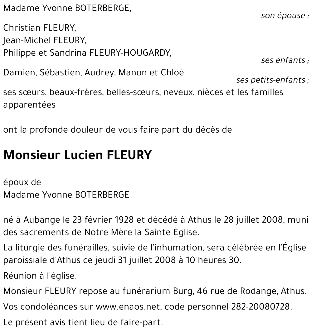 Lucien FLEURY