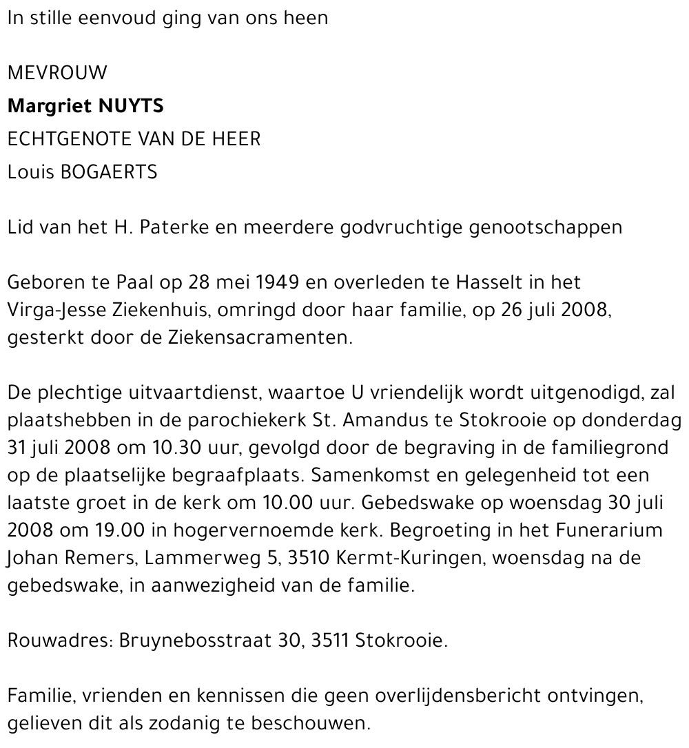 Margriet NUYTS