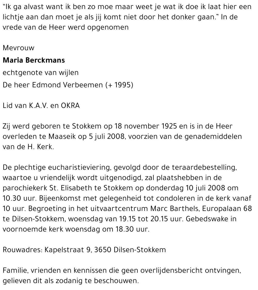 Maria Berckmans