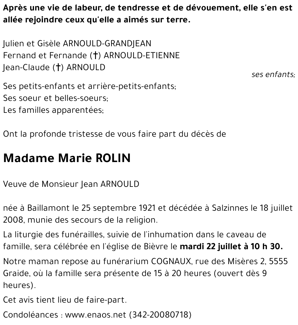 Marie ROLIN