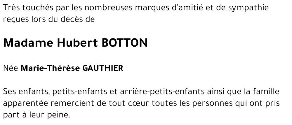 Marie-Thérèse GAUTHIER