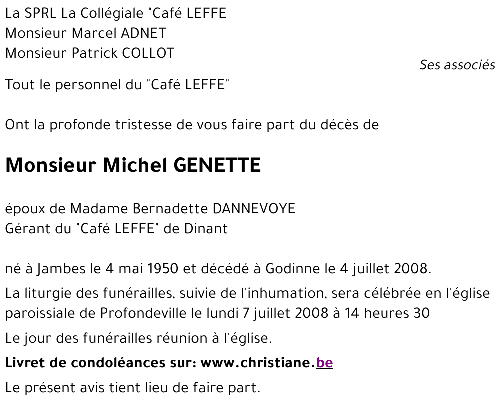 Michel GENETTE