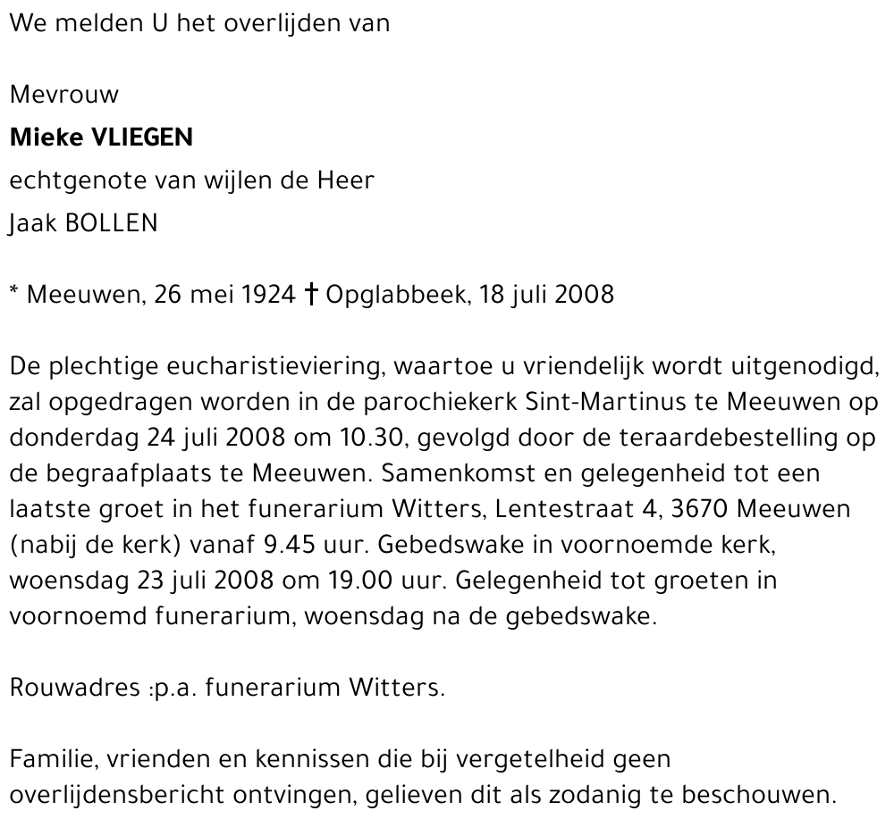 Mieke Vliegen