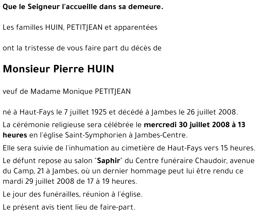 Pierre HUIN