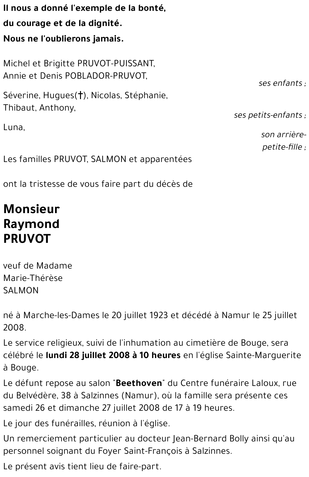 Raymond PRUVOT