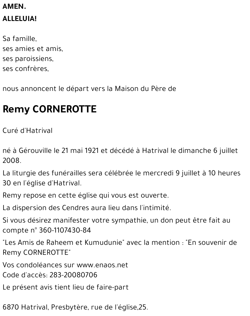 Remy CORNEROTTE