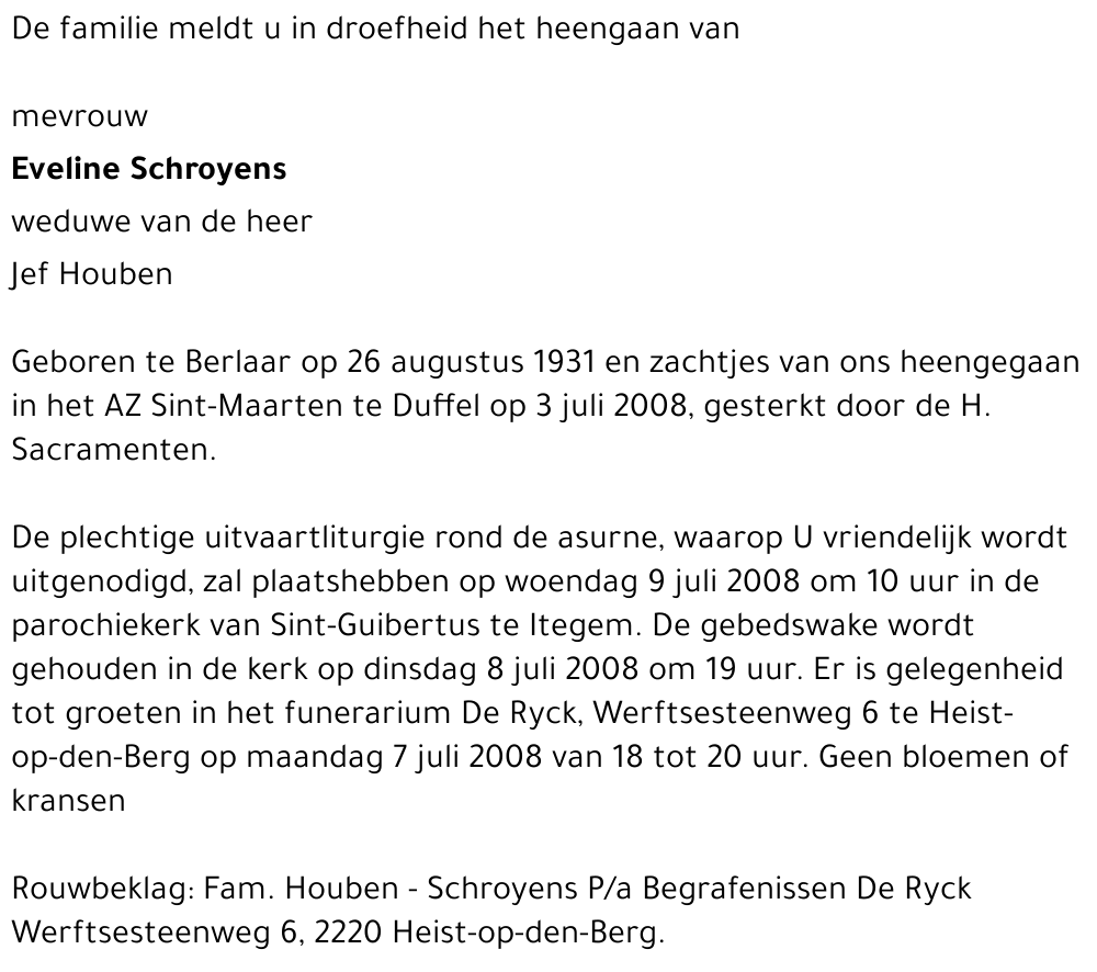 Schroyens Eveline