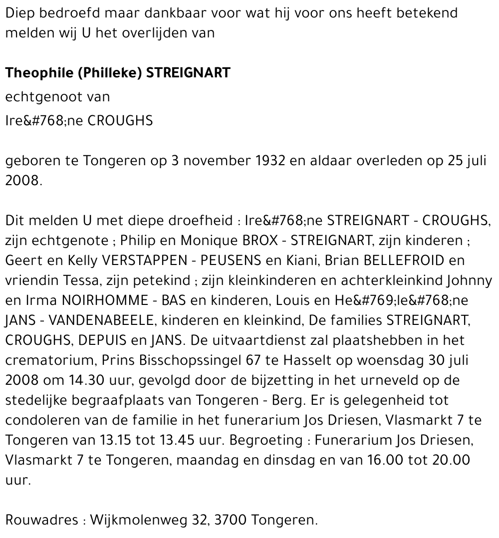 Theophile STREIGNART