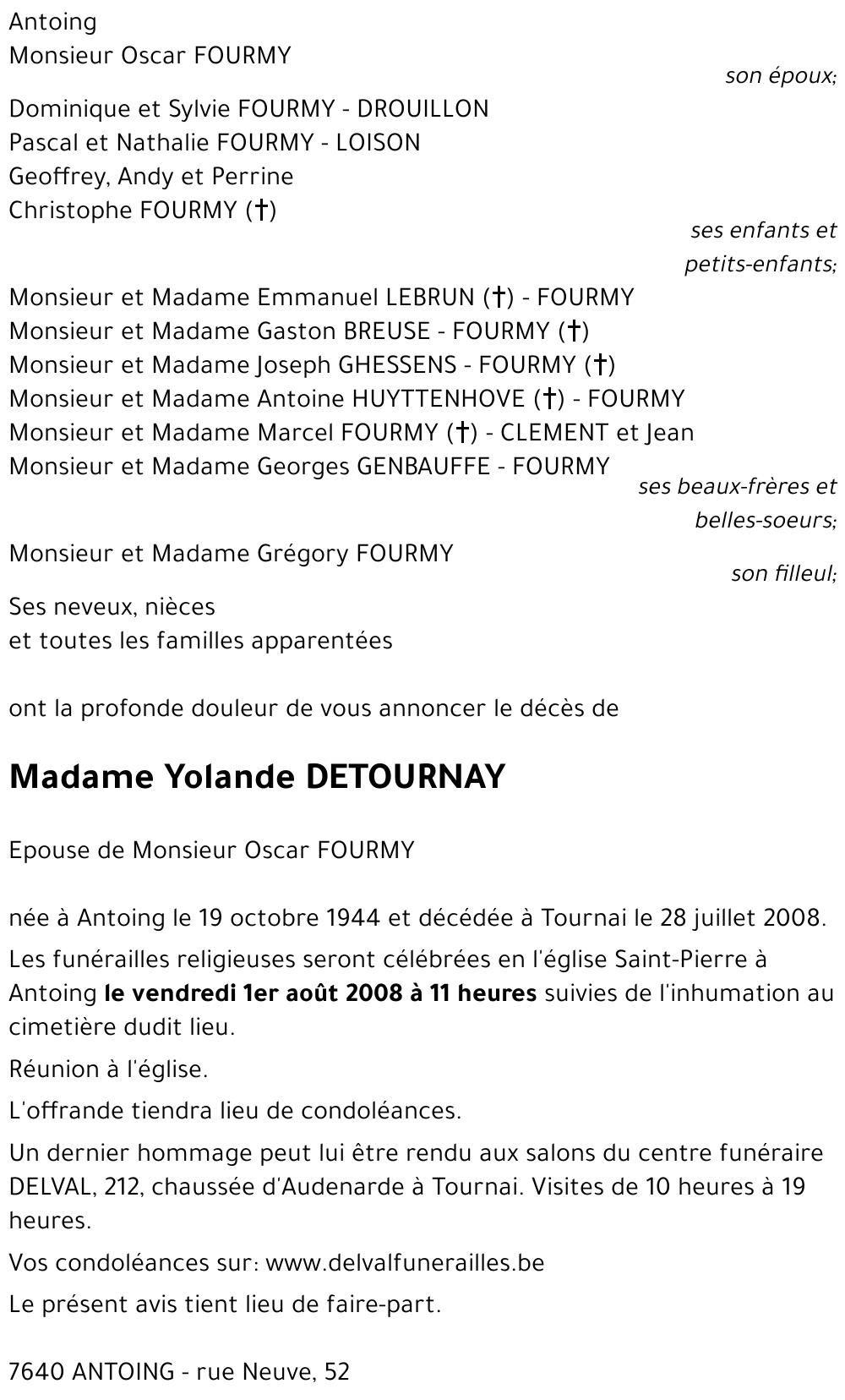 Yolande DETOURNAY