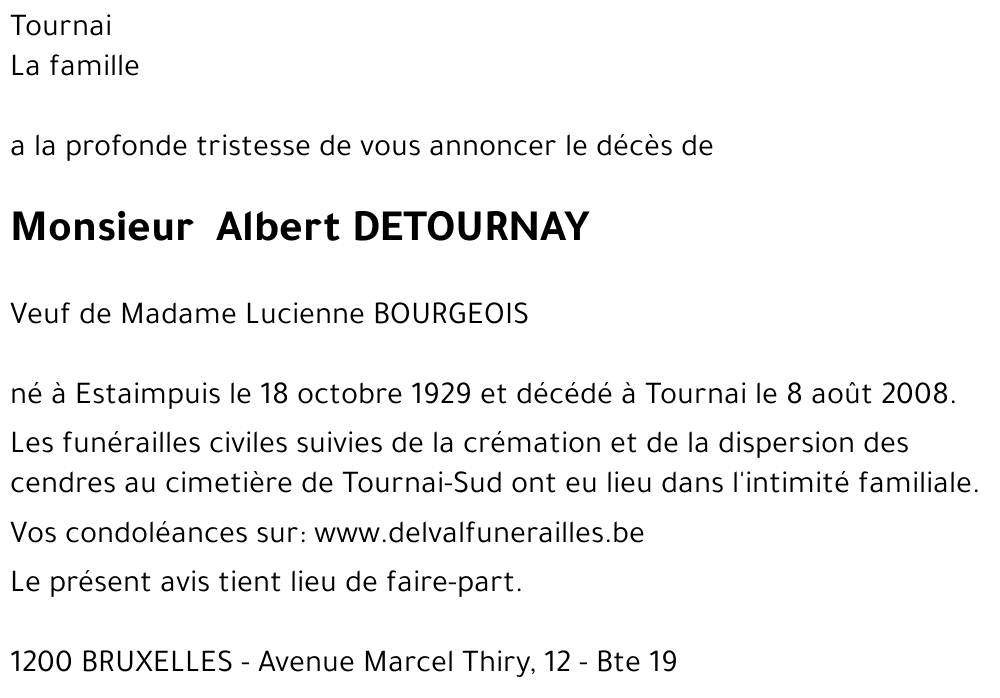 Albert DETOURNAY