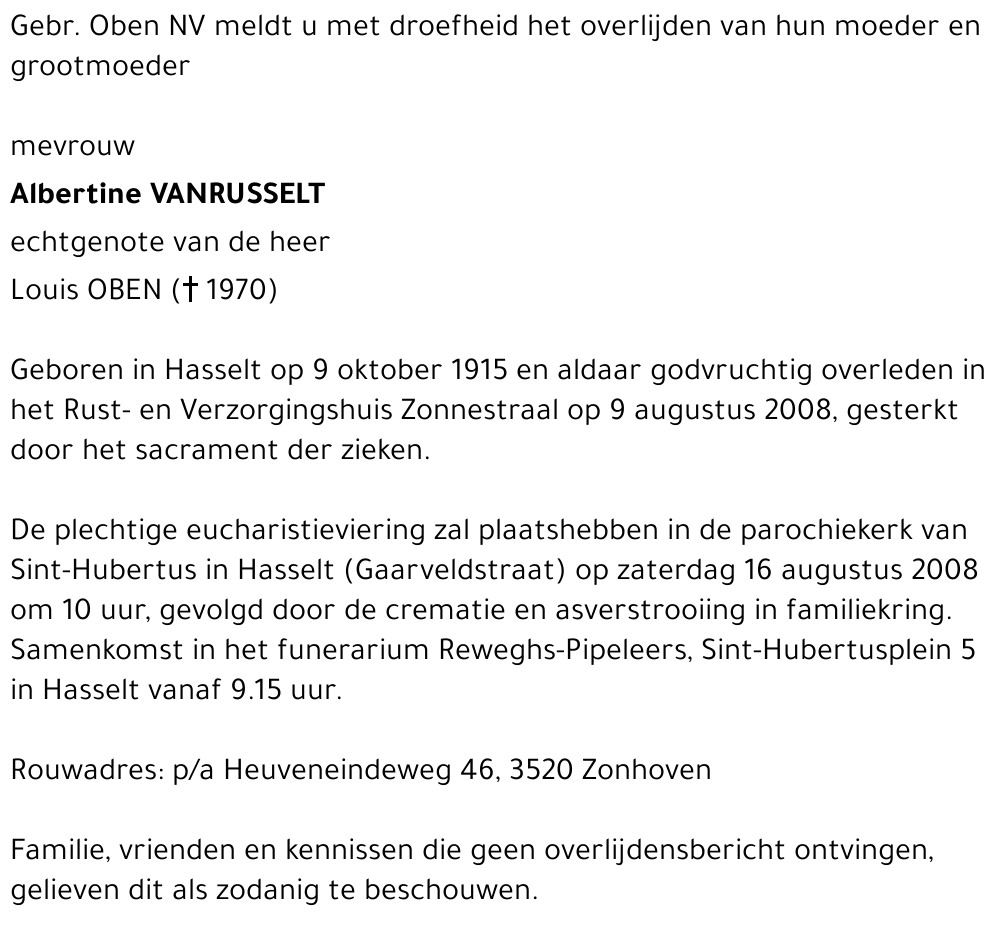 Albertine Vanrusselt