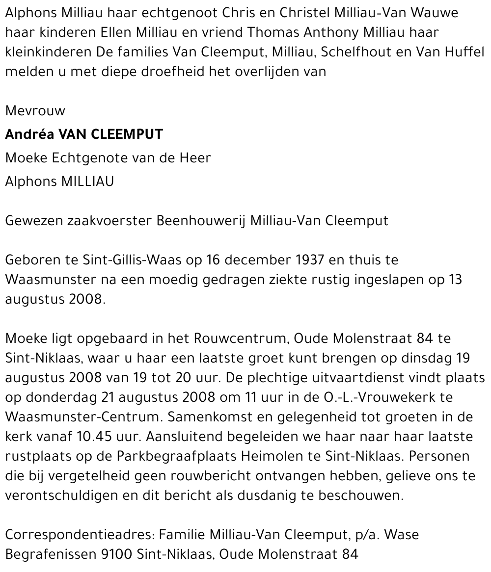 Andréa Van Cleemput