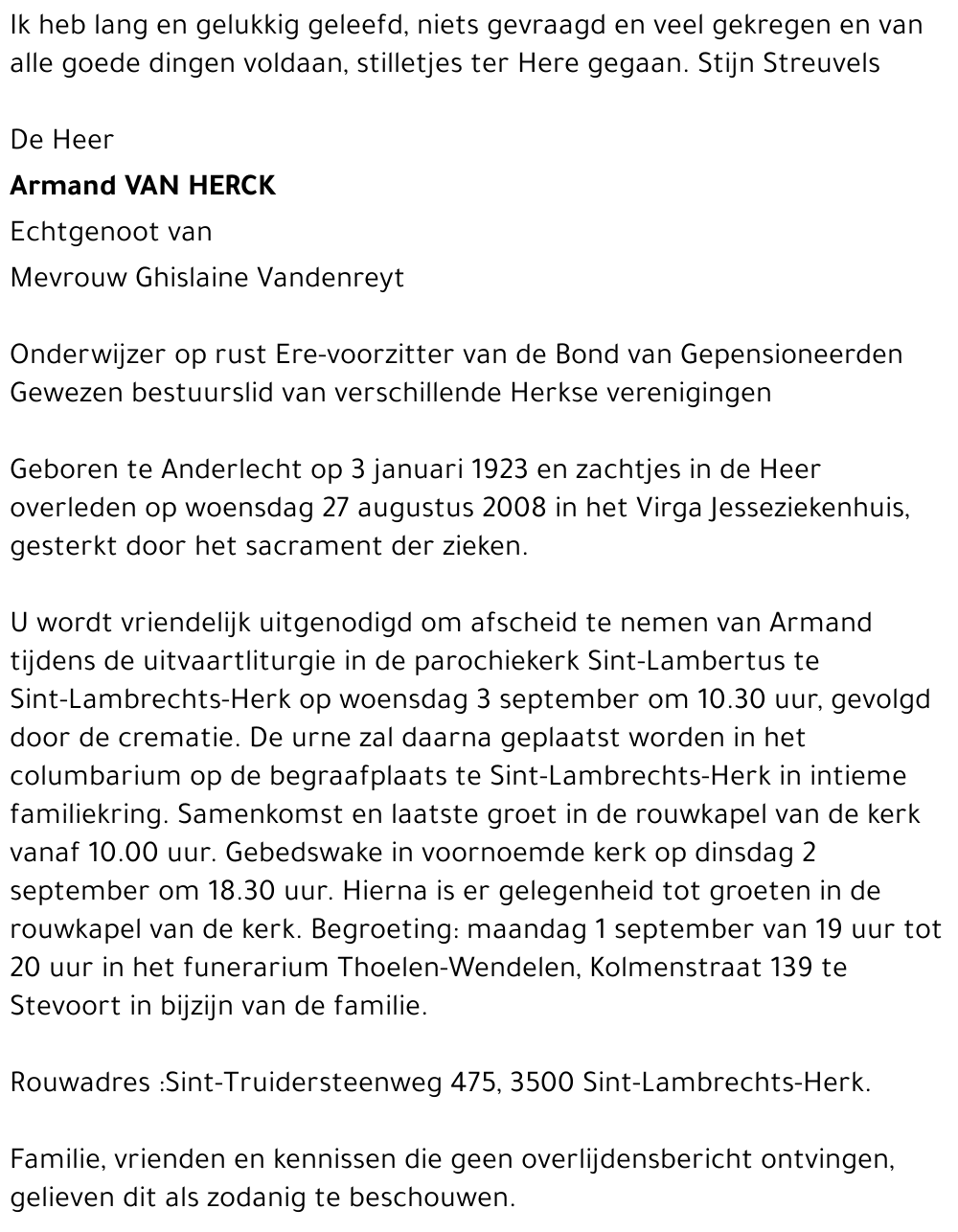 Armand Van Herck