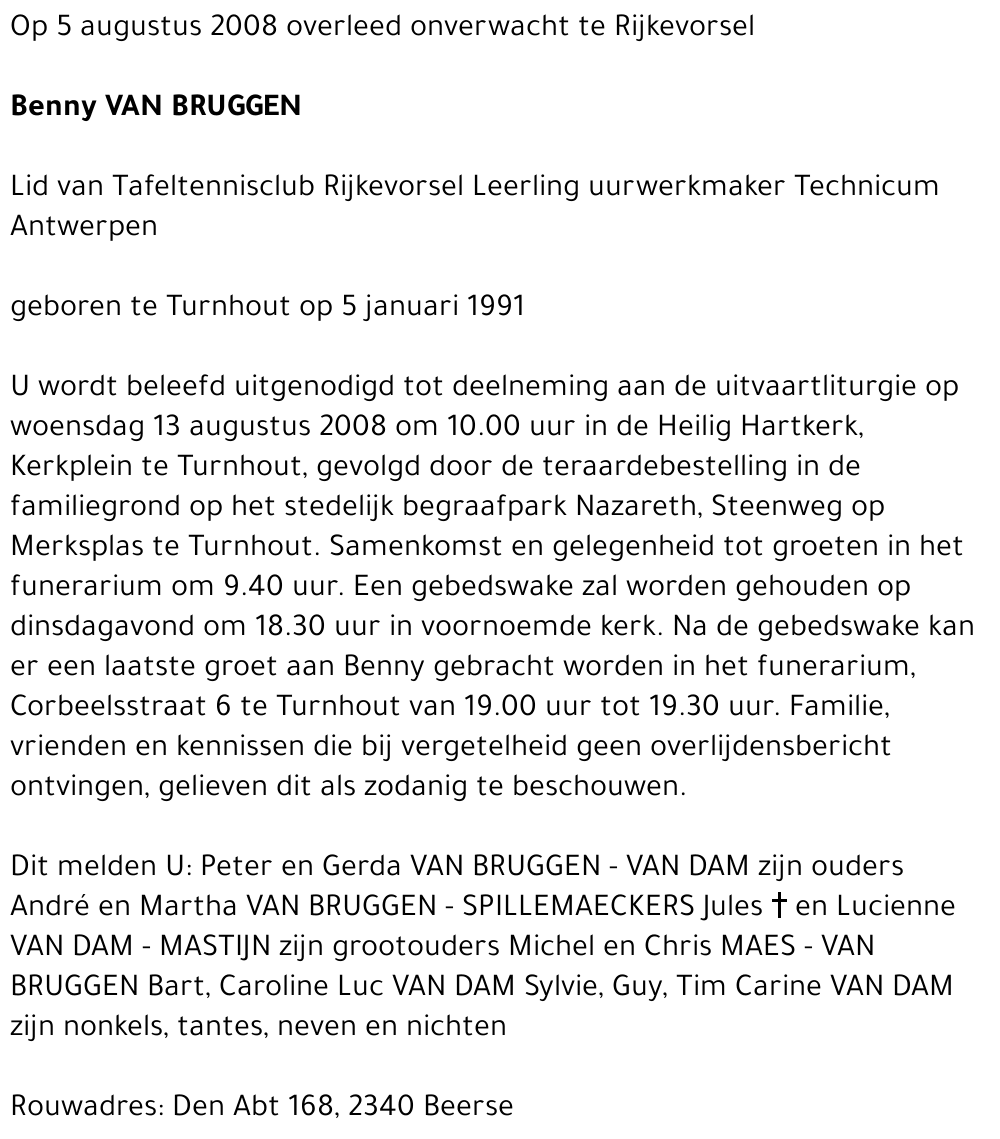 Benny Van Bruggen