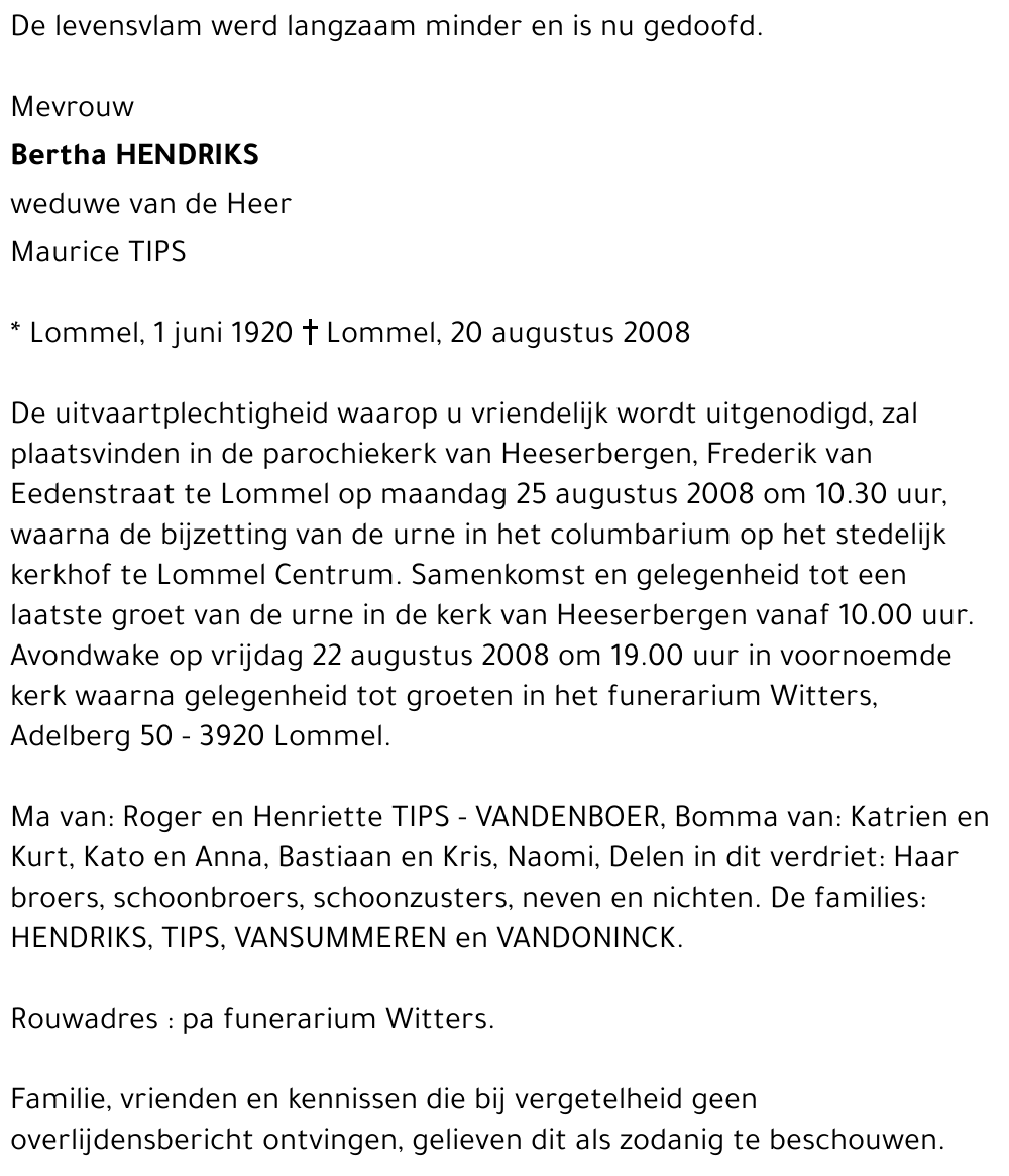 Bertha Hendriks