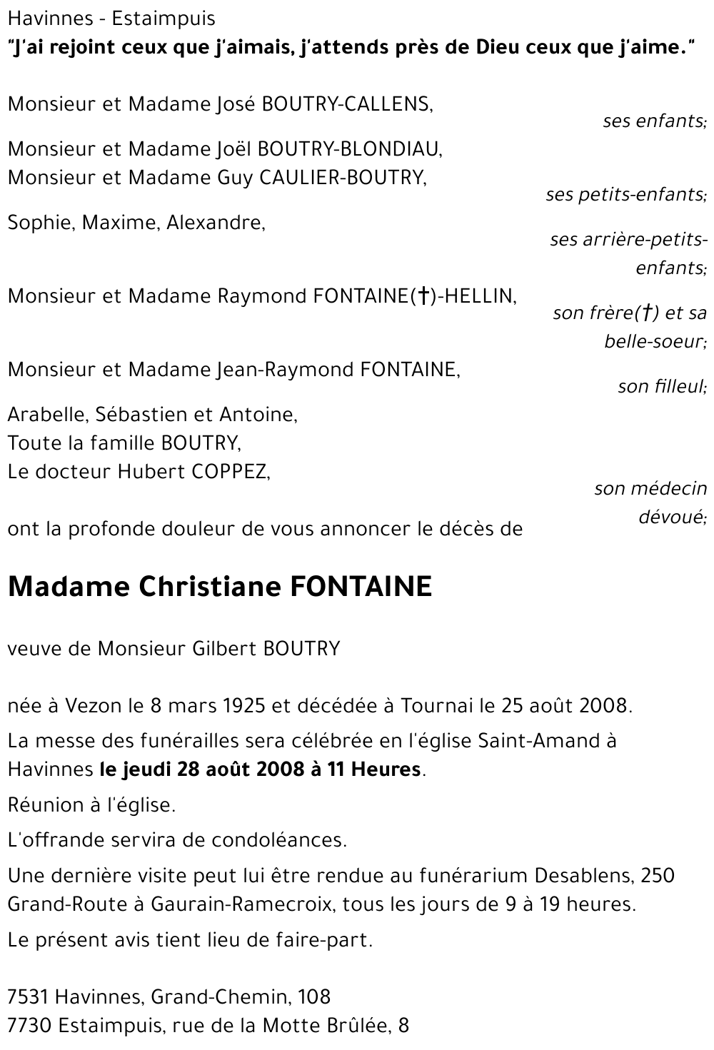 Christiane FONTAINE