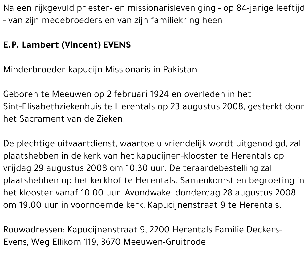 E.P. Lambert (Vincent) Evens