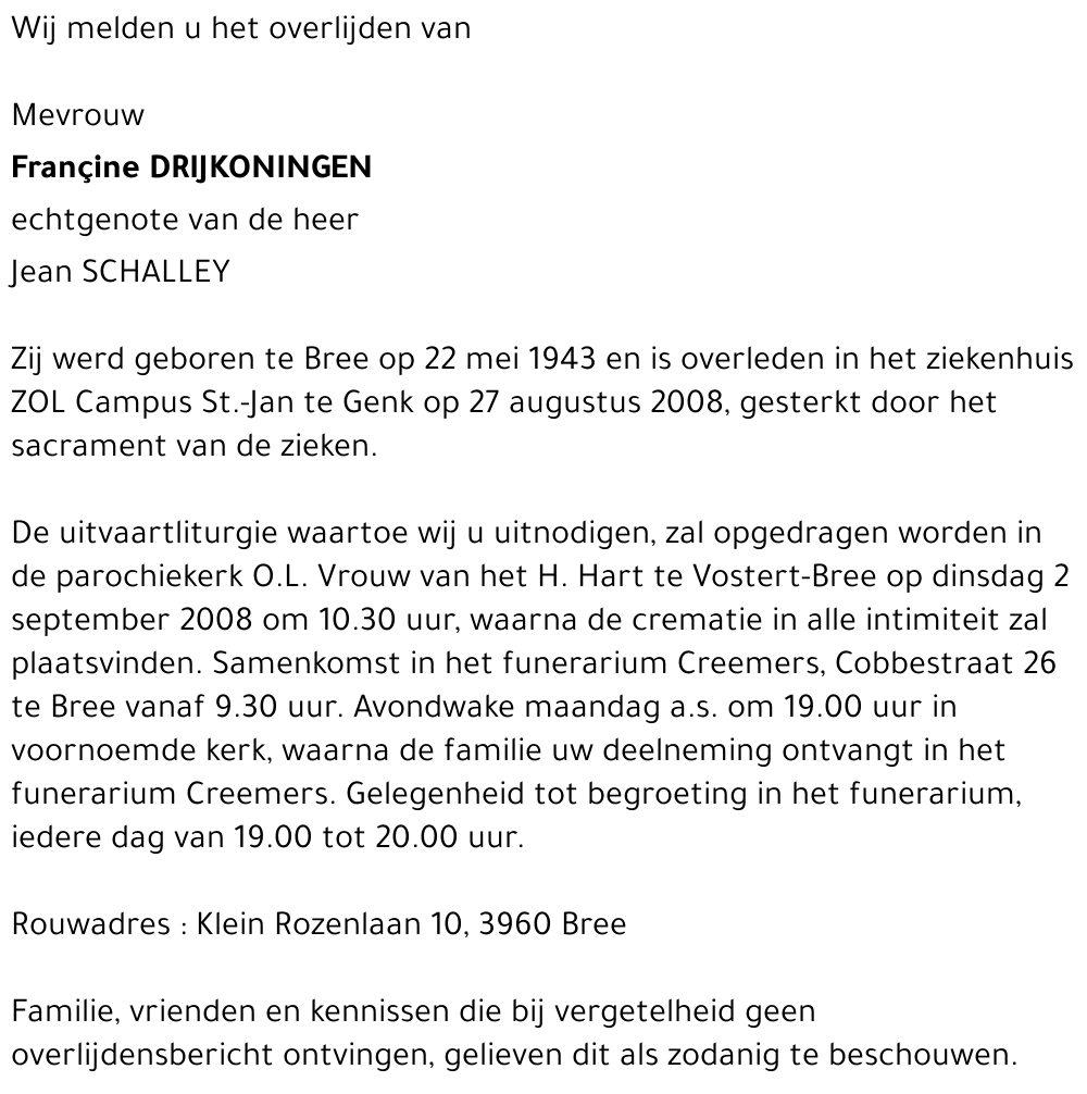 Françine Drijkoningen