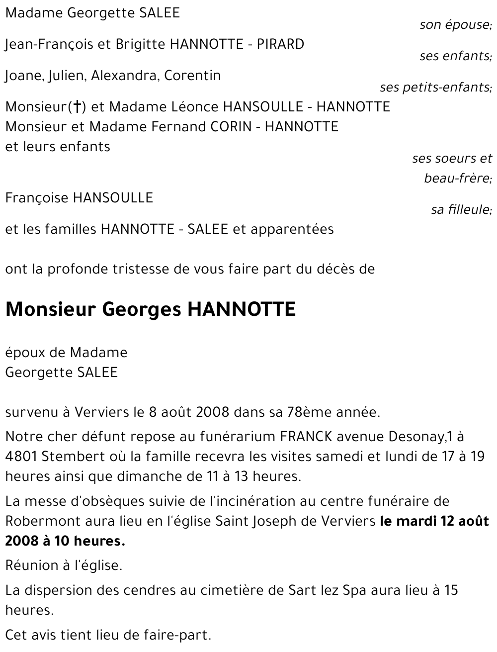 Georges HANNOTTE