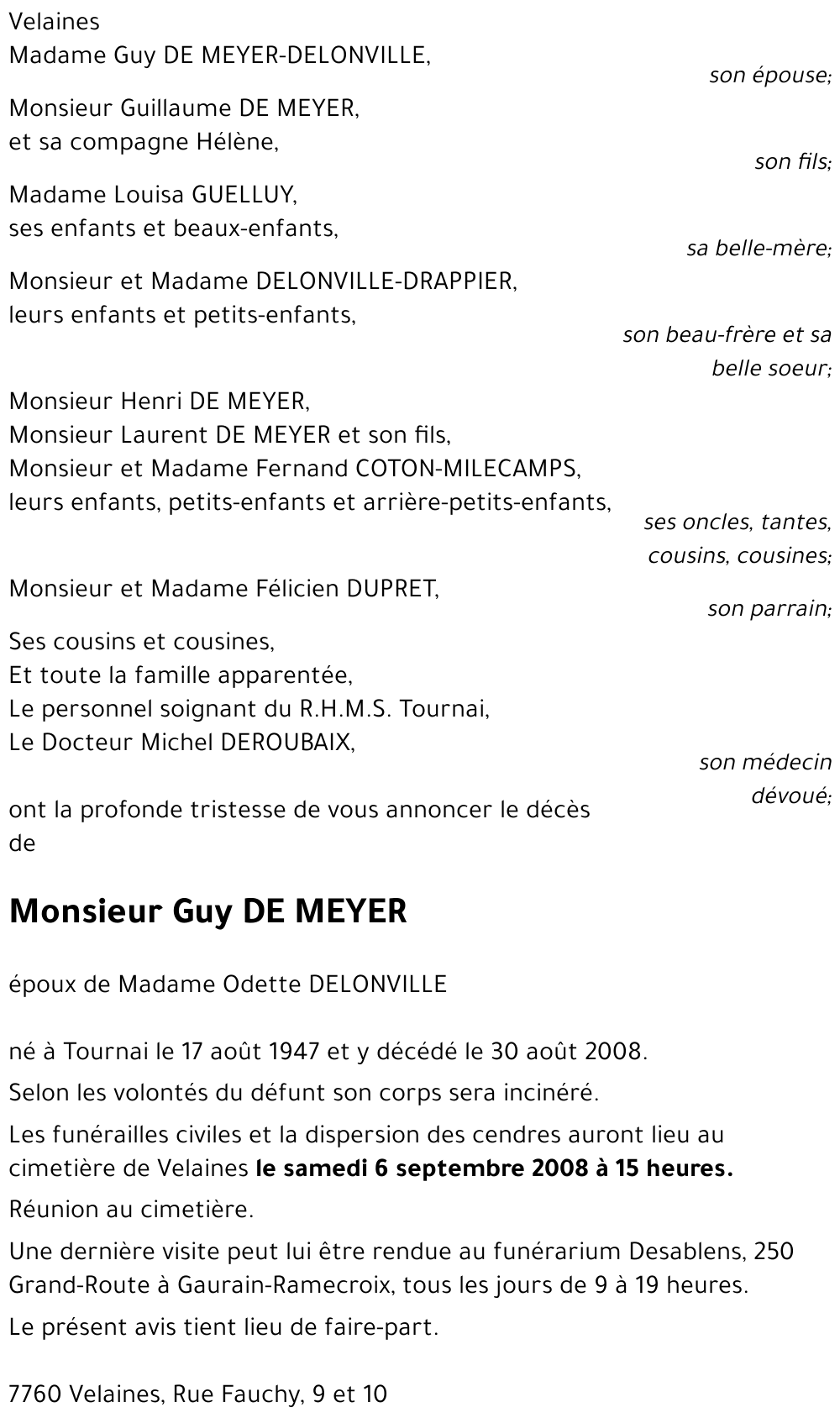 Guy DE MEYER