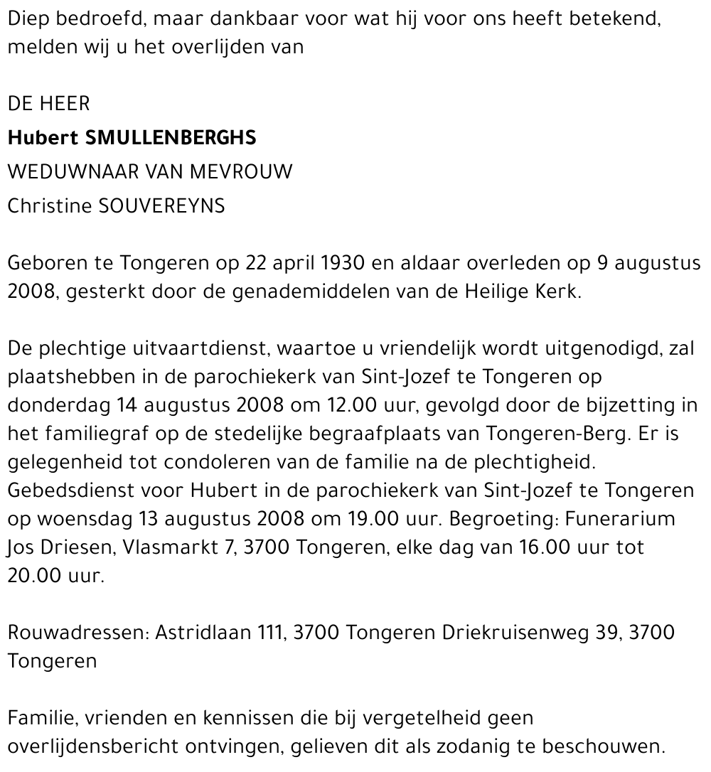 Hubert Smullenberghs