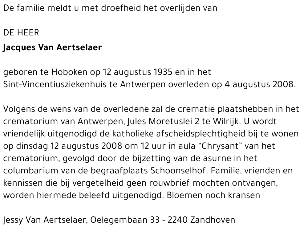 Jacques Van Aertselaer