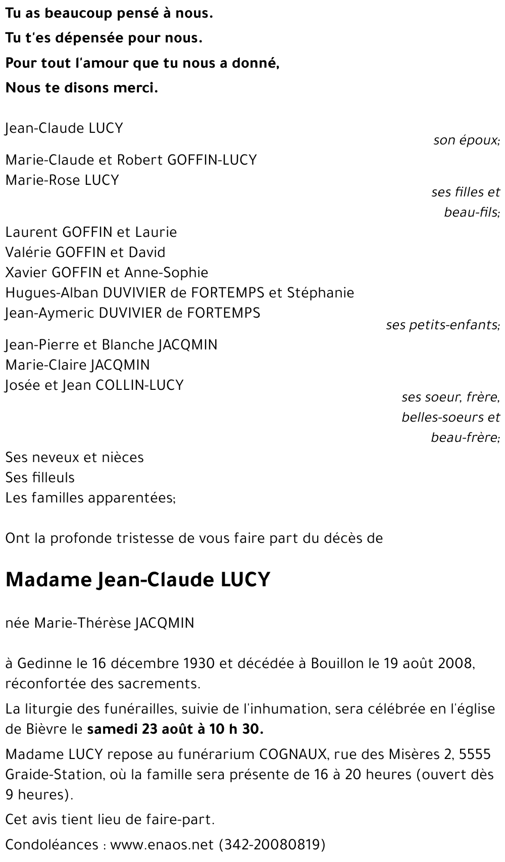 Jean-Claude LUCY