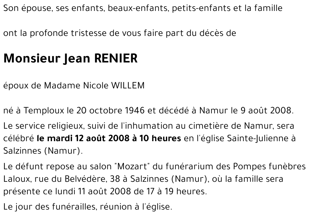 Jean RENIER
