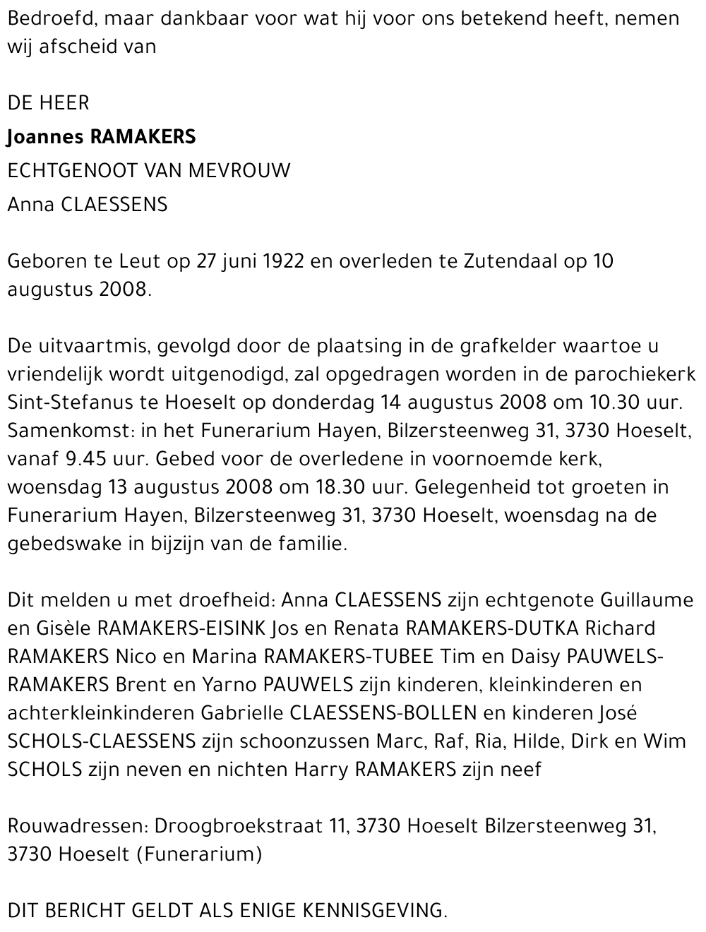 Joannes Ramakers