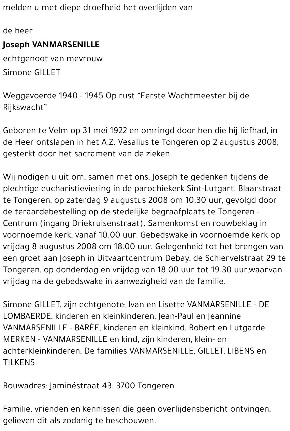 Joseph VANMARSENILLE