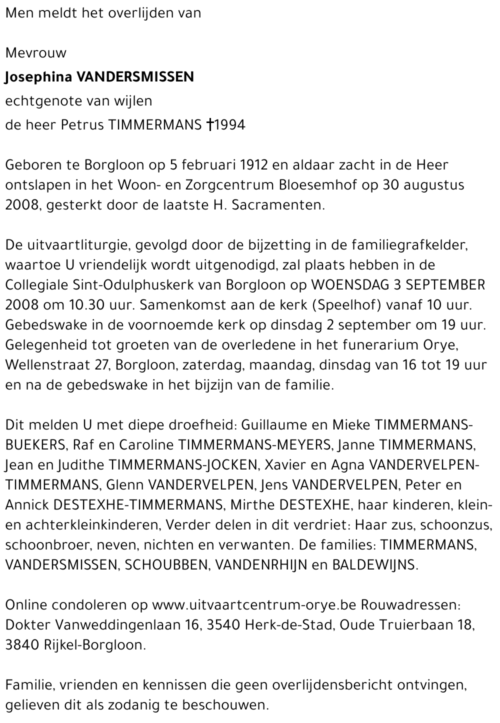 Josephina Vandersmissen