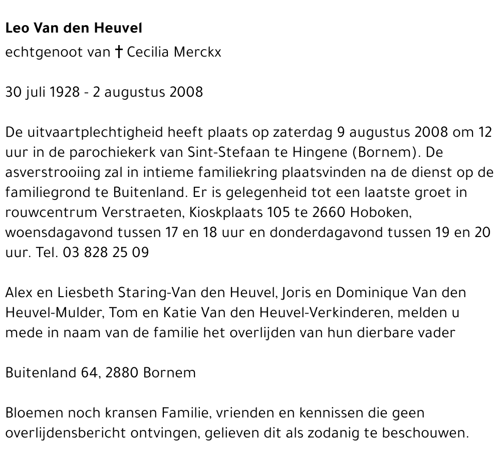 Leo VAN DEN HEUVEL