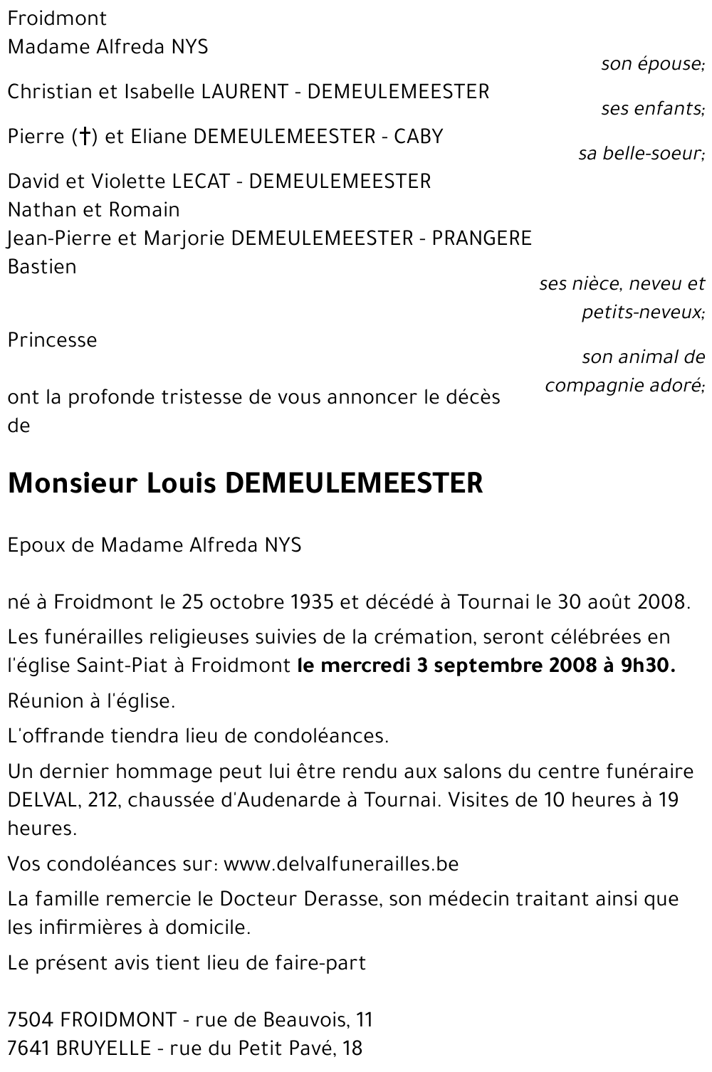 Louis DEMEULEMEESTER