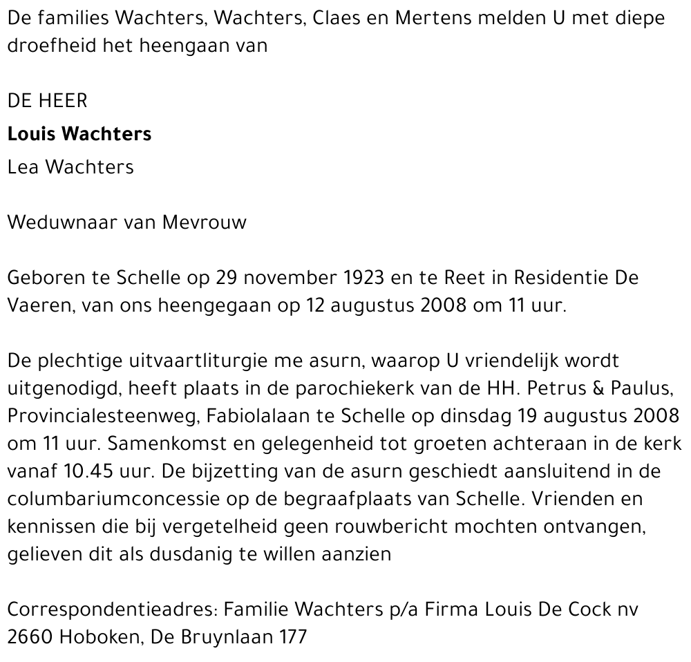 Louis Wachters