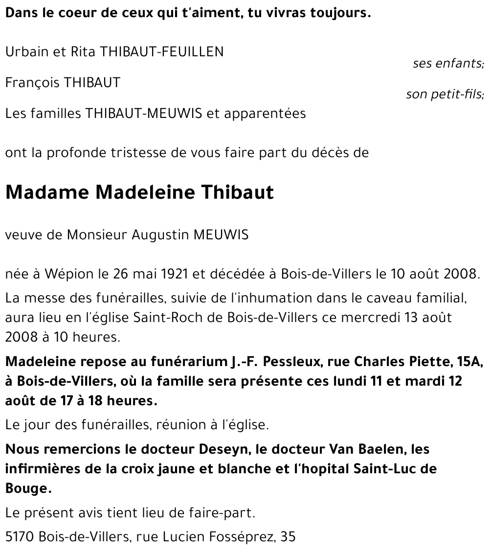 Madeleine Thibaut