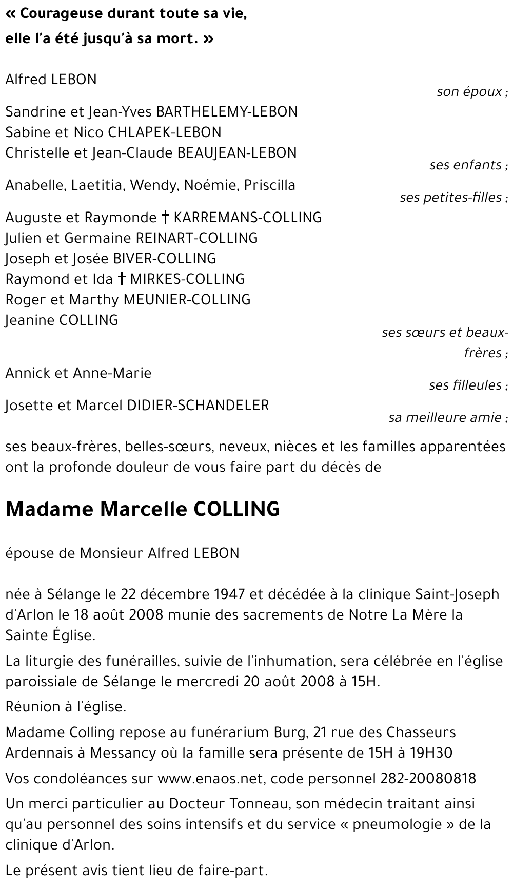 Marcelle COLLING