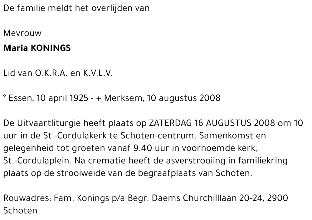 Maria KONINGS