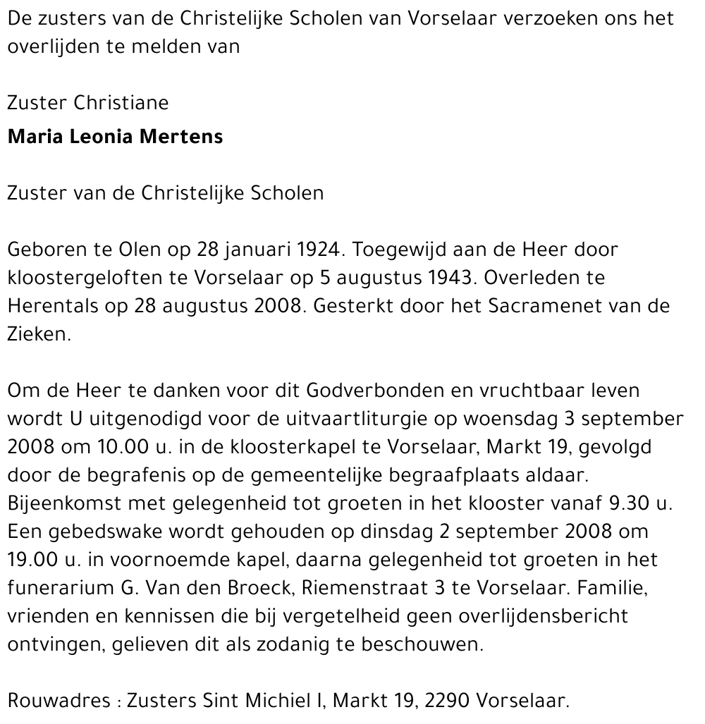 Maria Leonia Mertens