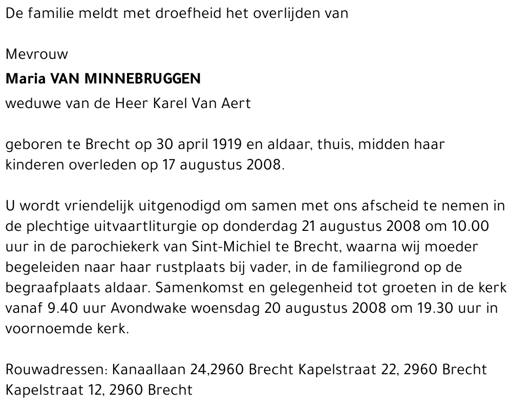 Maria Van Minnebruggen